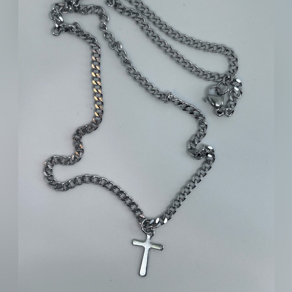 handmade Other - Stainless steel cross necklace 20” crucifix pendant men’s